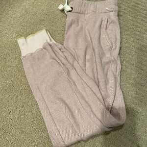 Pink and White Striped Pants